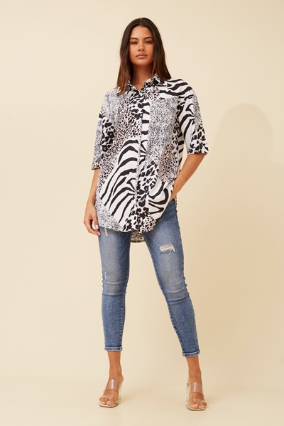 ZADIE ANIMAL PRINT SHIRT