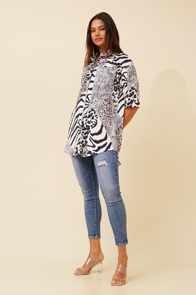 ZADIE ANIMAL PRINT SHIRT