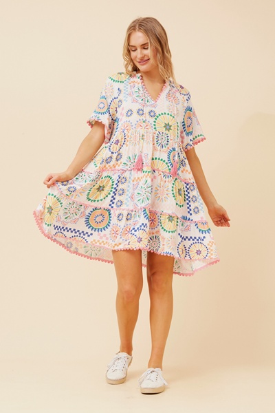 ZAMARI RIC RAC SHORT DRESS