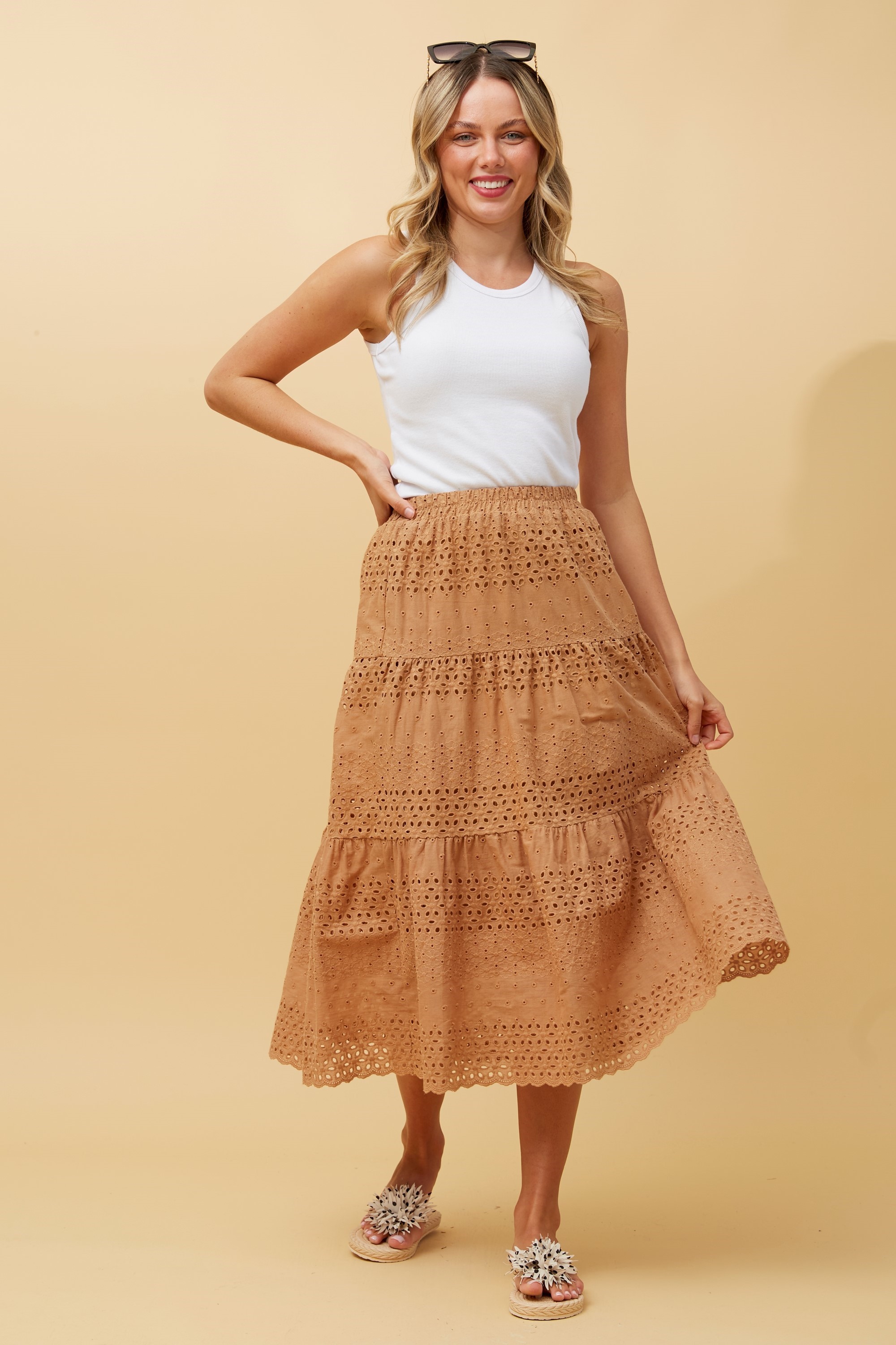 Zanita broderie anglaise skirt, Buy Online