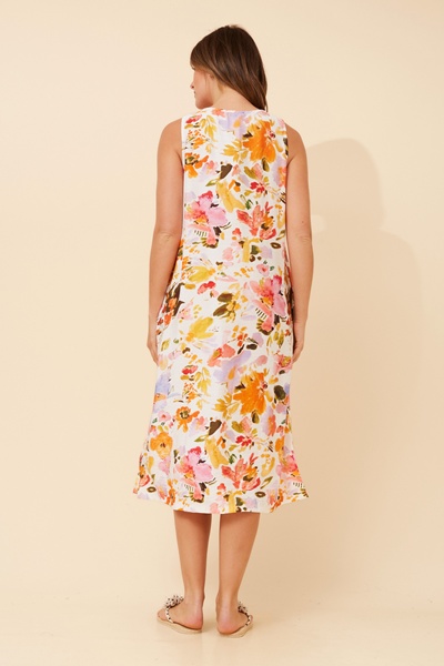 ZAVAN FLORAL MIDI DRESS