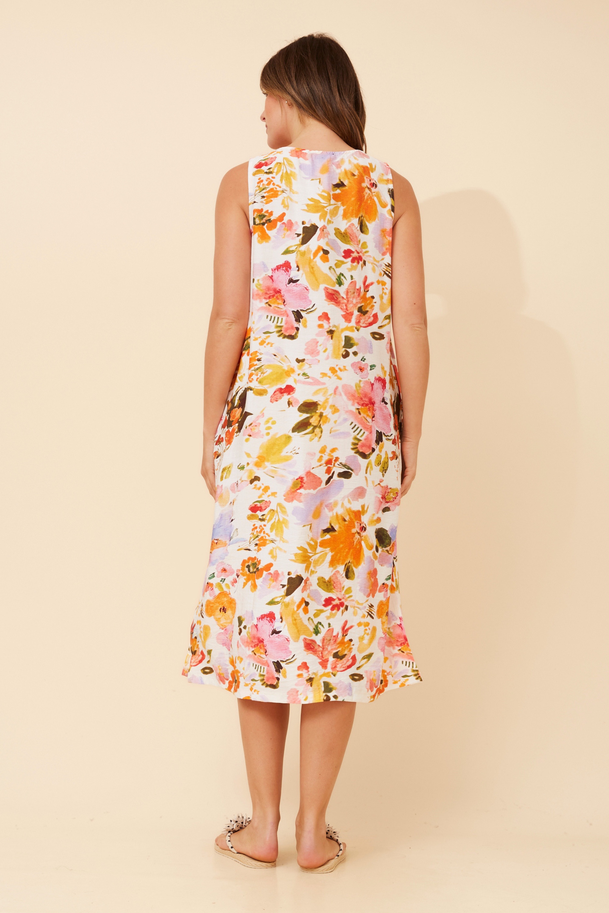 ZAVAN FLORAL MIDI DRESS