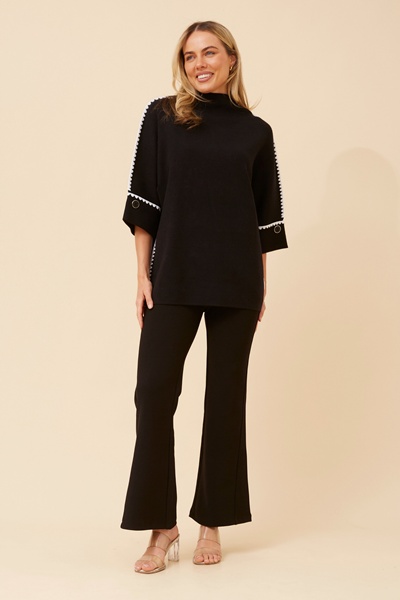ZAVRYN SOLID KNIT PULLOVER
