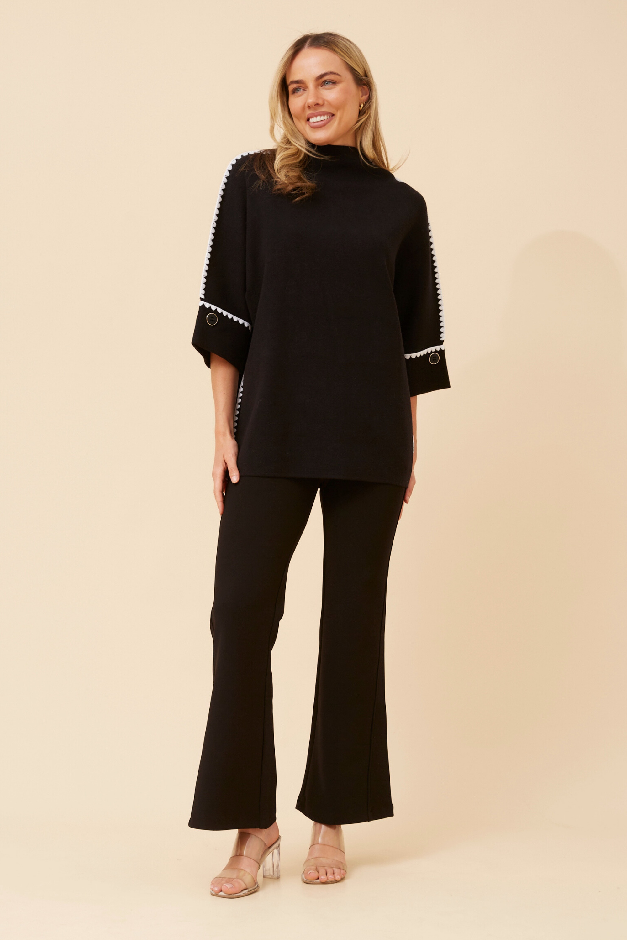 ZAVRYN SOLID KNIT PULLOVER