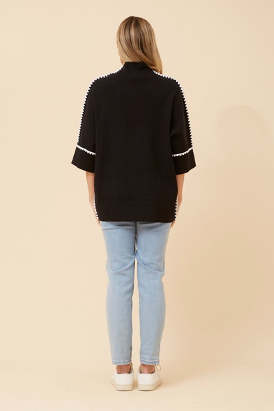 ZAVRYN SOLID KNIT PULLOVER