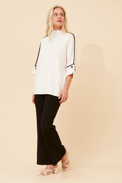 ZAVRYN SOLID KNIT PULLOVER