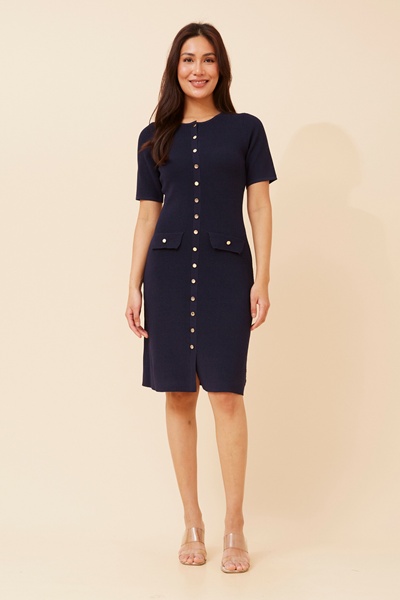 ZAYLA SOLID KNIT DRESS