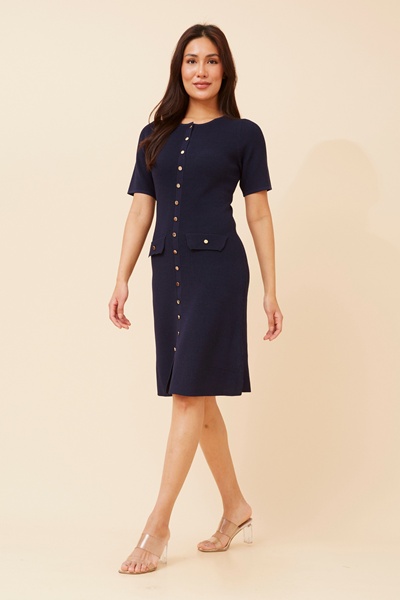 ZAYLA SOLID KNIT DRESS