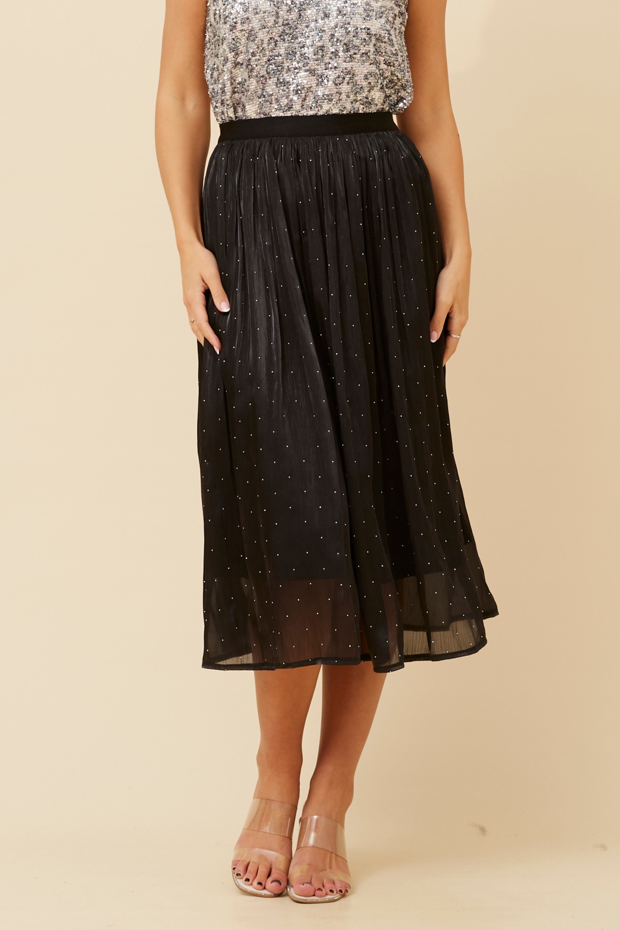 ZAYLOR DIAMANTE MIDI SKIRT