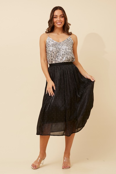 ZAYLOR DIAMANTE MIDI SKIRT