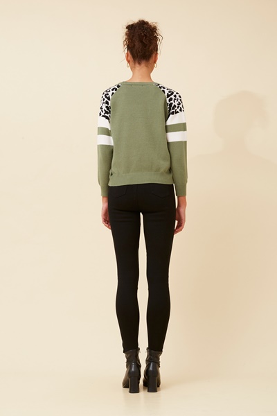 ZELLA ANIMAL PRINT KNIT JUMPER