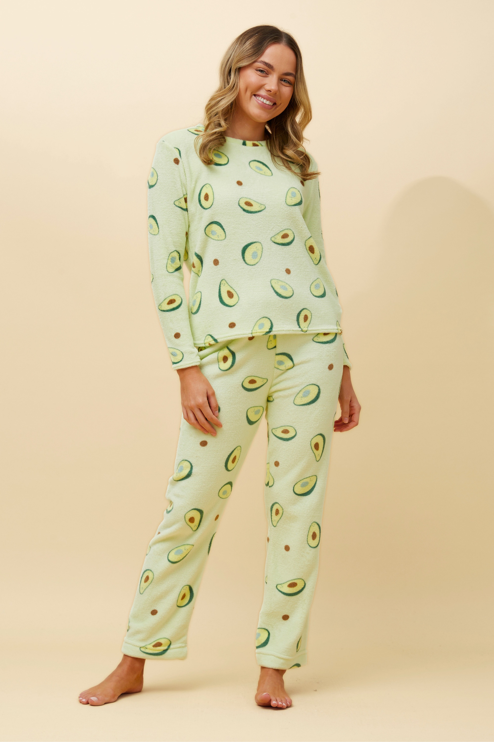 ZEN AVOCADO PRINT PLUSH PYJAMA SET