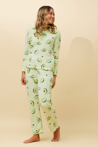 ZEN AVOCADO PRINT PLUSH PYJAMA SET