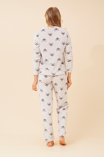 ZEN FOX PRINT PLUSH PYJAMA SET