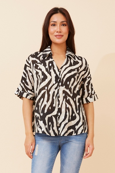 ZENAIDA ANIMAL PRINT SHIRT