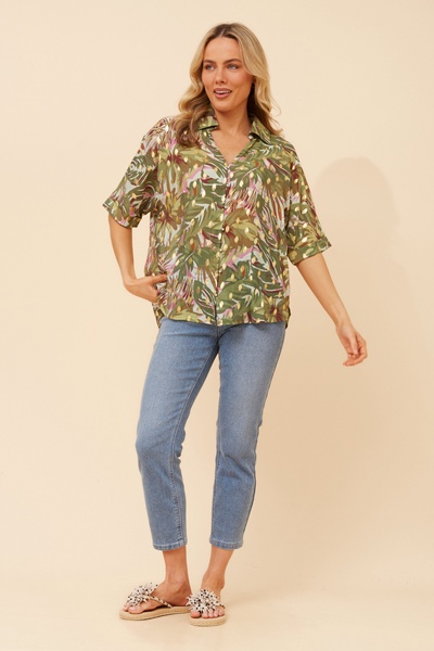 ZENAIDA FOIL PRINT TOP