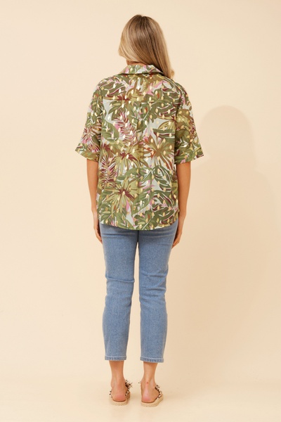 ZENAIDA FOIL PRINT TOP