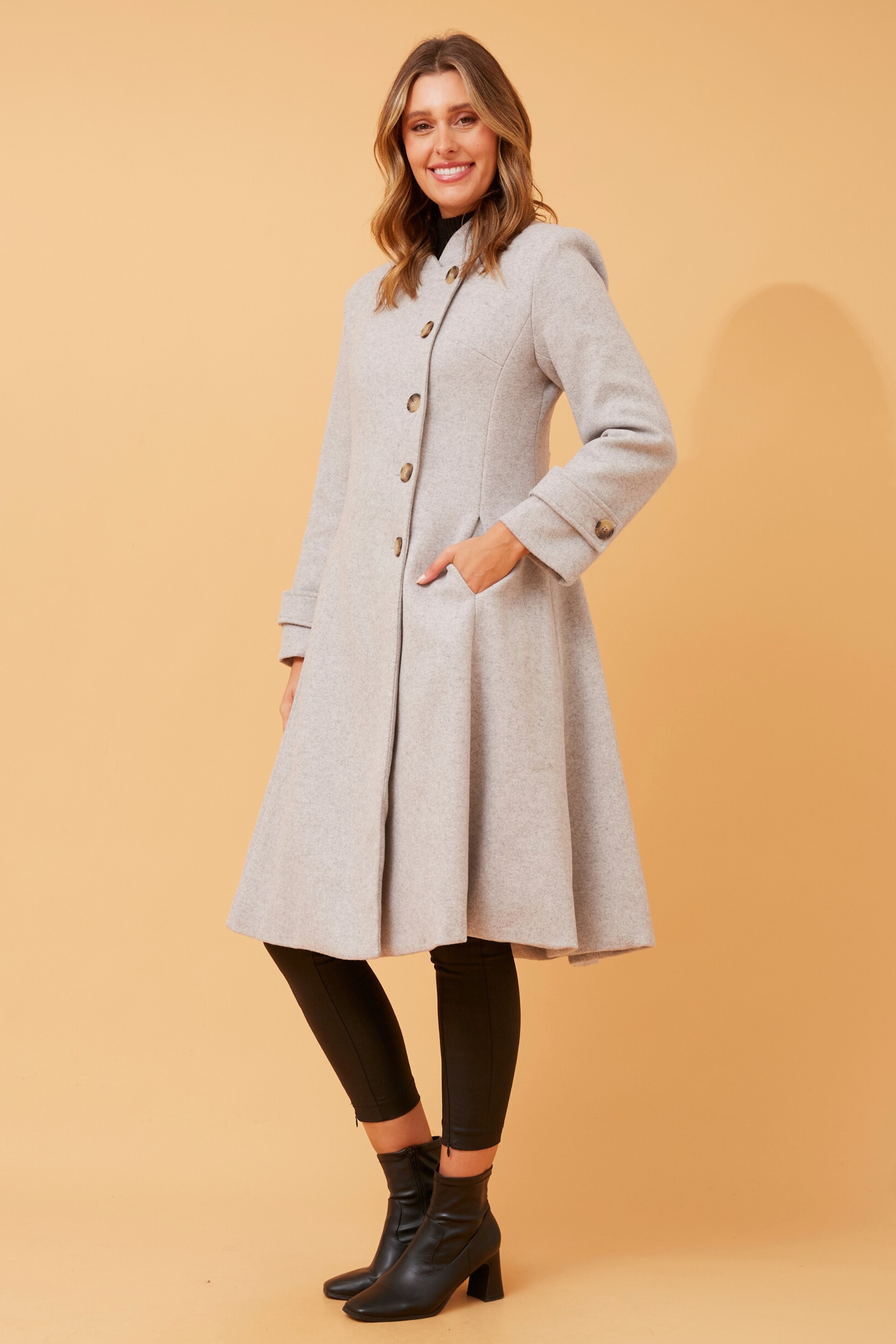 ZENITH FIT AND FLARE COAT