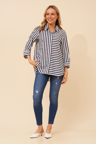 ZENYA STRIPE PRINT SHIRT