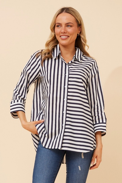 ZENYA STRIPE PRINT SHIRT