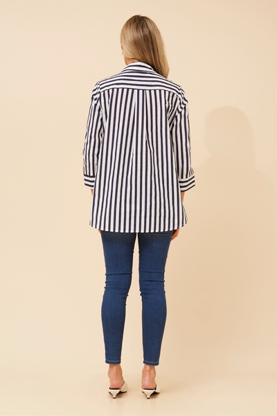 ZENYA STRIPE PRINT SHIRT
