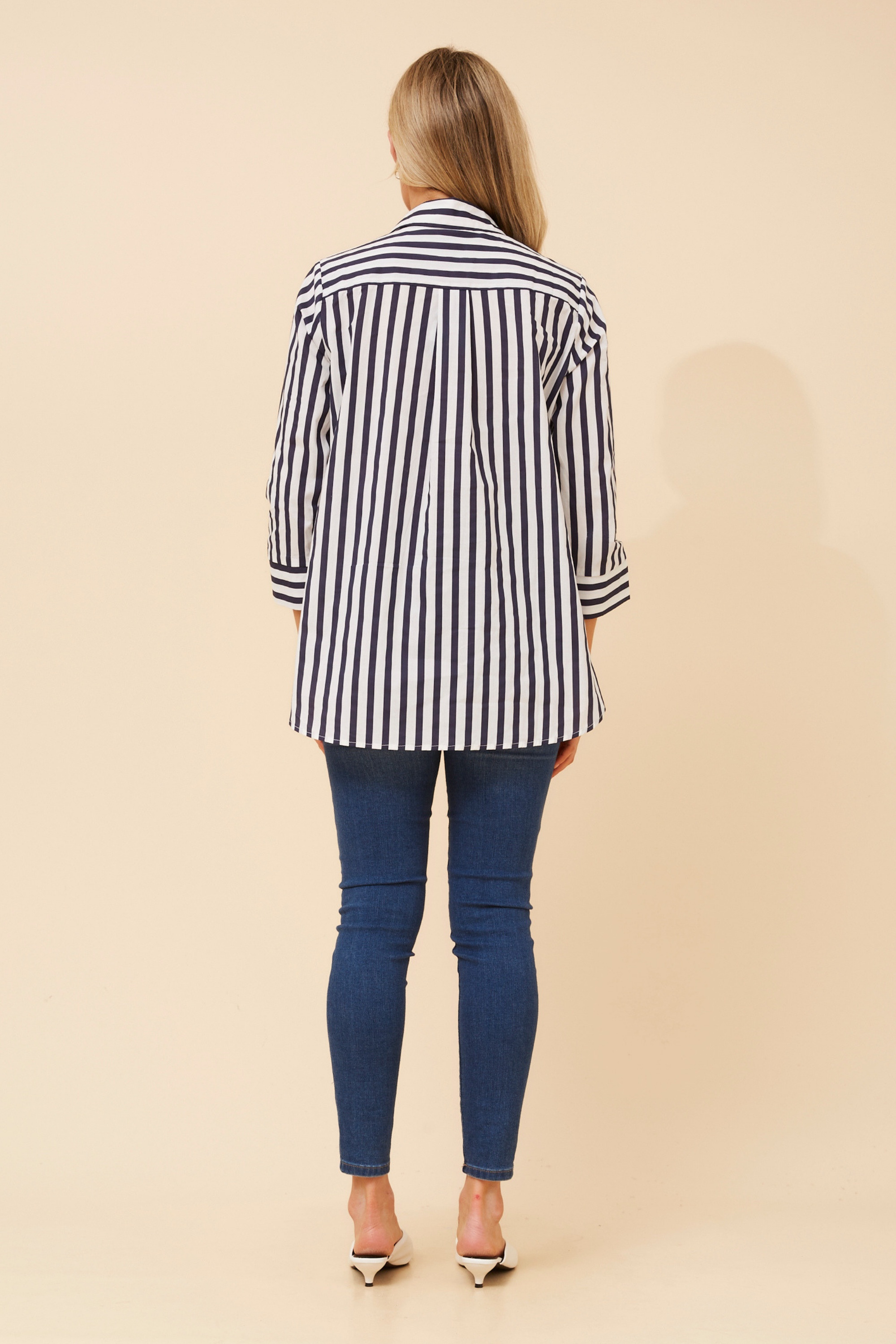 ZENYA STRIPE PRINT SHIRT