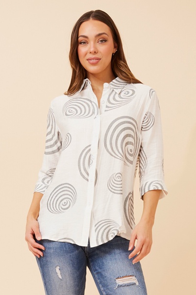 ZERLIN ABSTRACT PRINT SHIRT