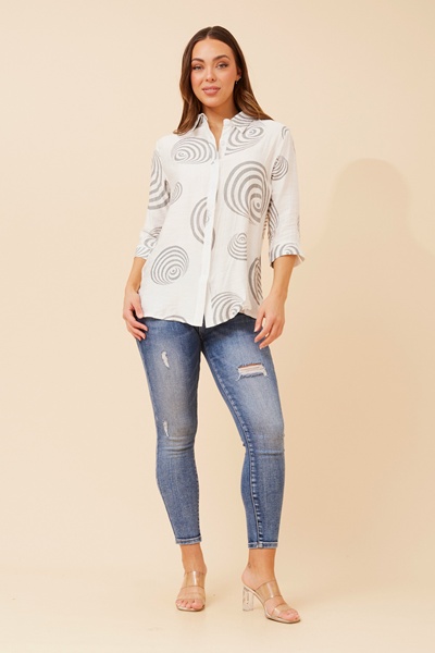 ZERLIN ABSTRACT PRINT SHIRT