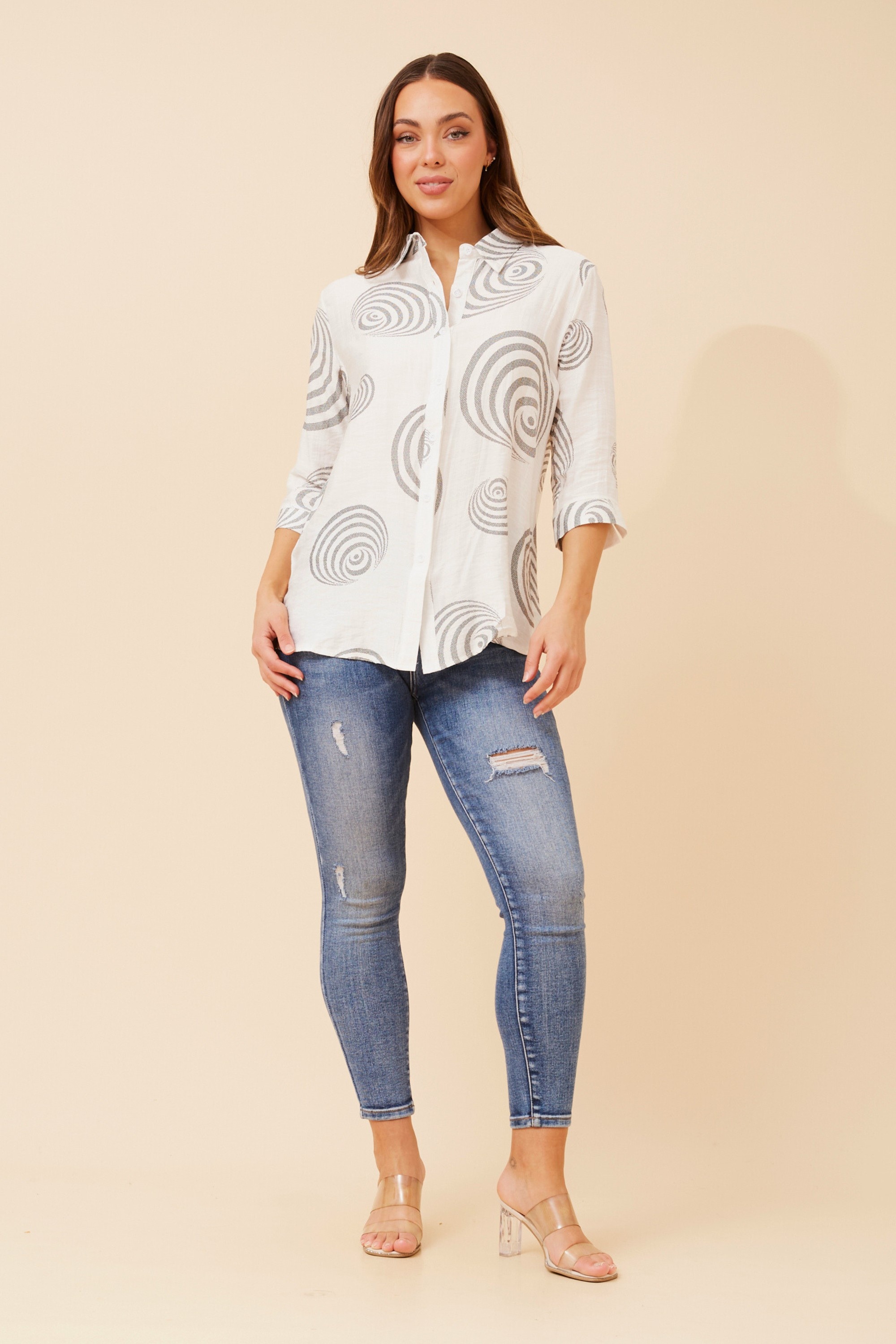 ZERLIN ABSTRACT PRINT SHIRT