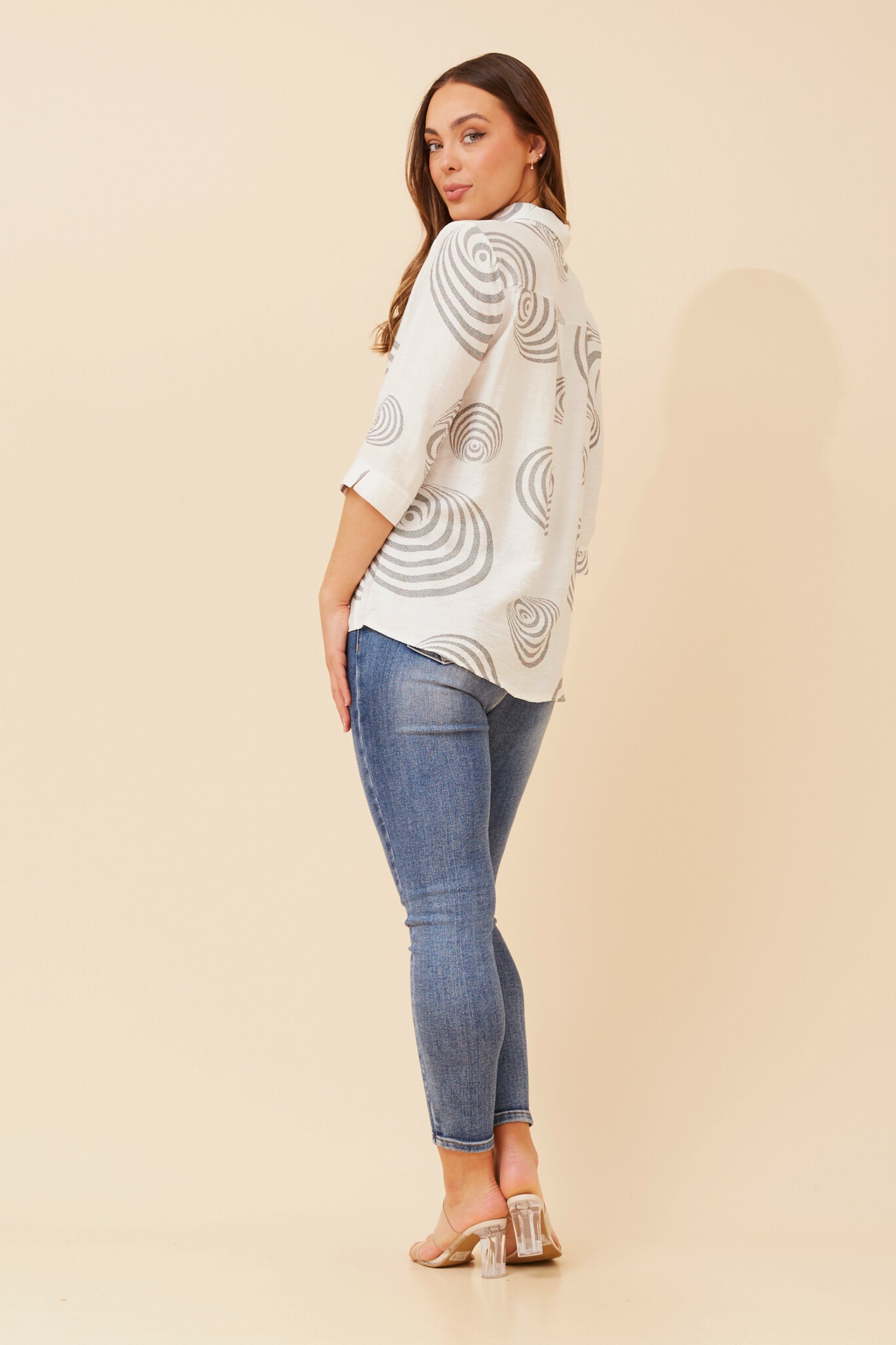 ZERLIN ABSTRACT PRINT SHIRT