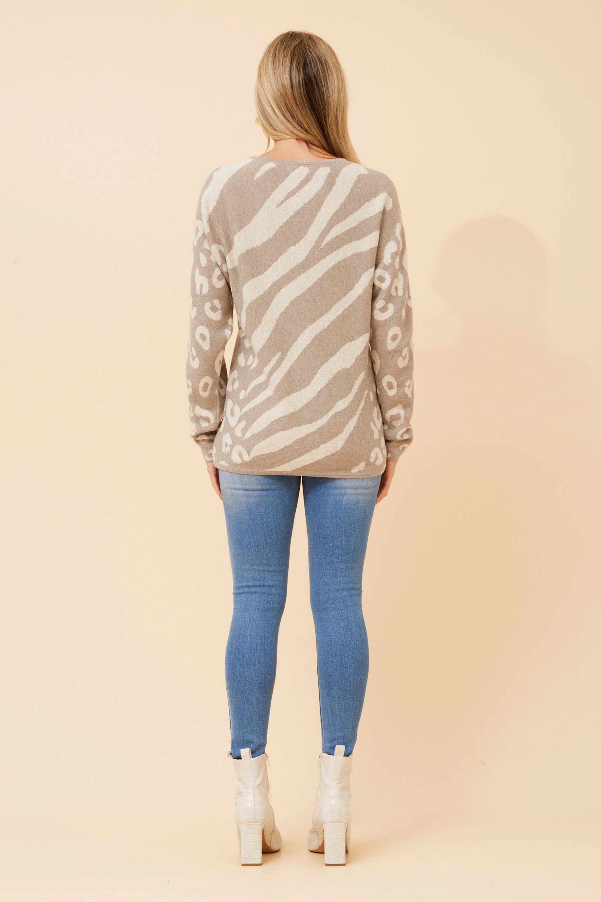 ZEVA WOOL BLEND KNIT PULLOVER