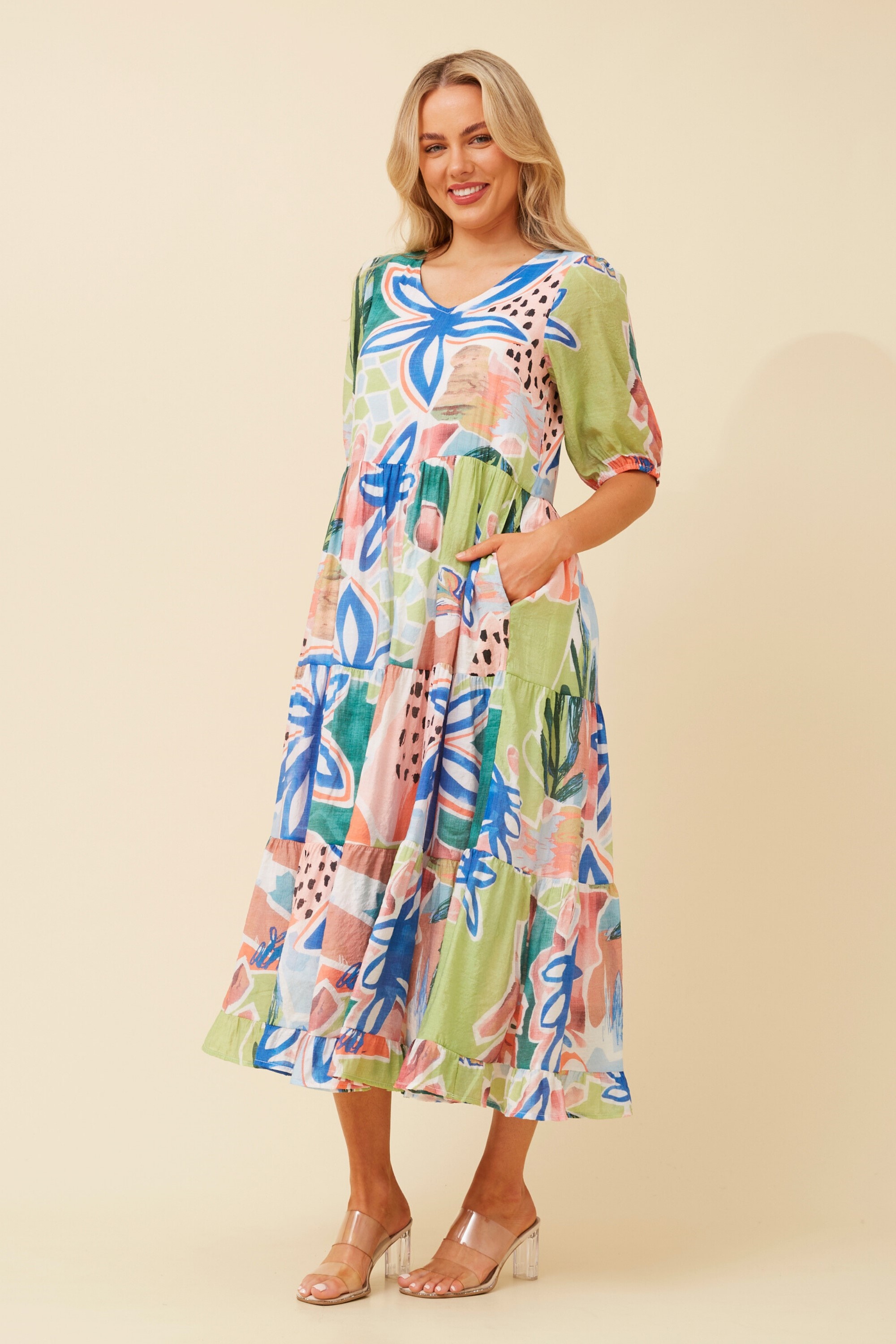 ZIAN FLORAL MIDI DRESS