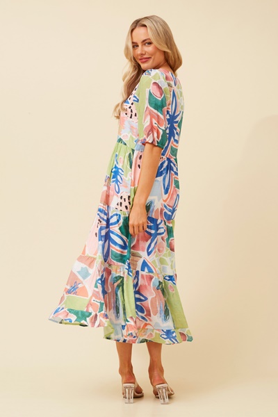 ZIAN FLORAL MIDI DRESS