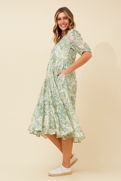 ZIAN PAISLEY PRINT DRESS
