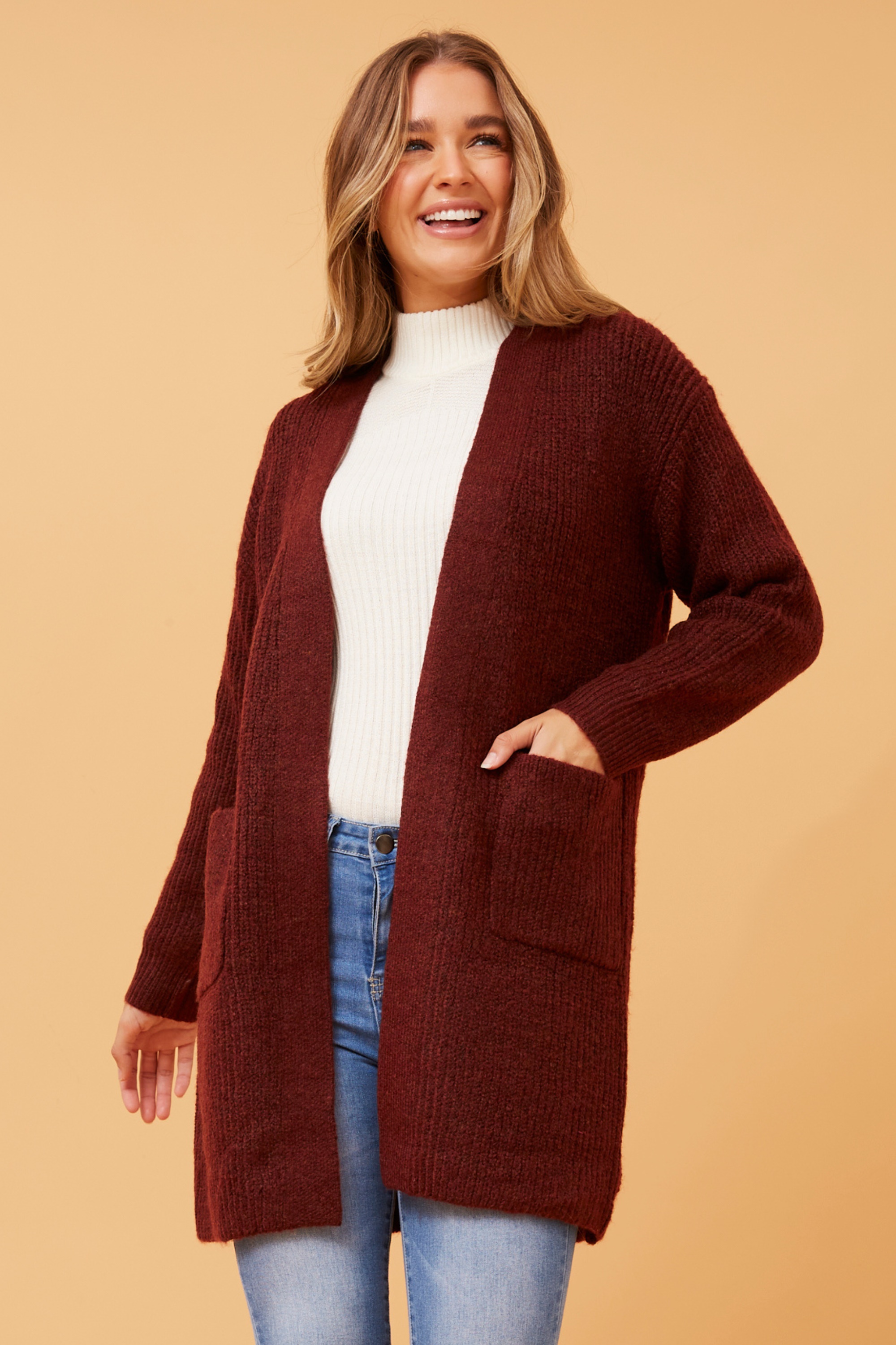 ZIBA SOLID KNIT CARDIGAN