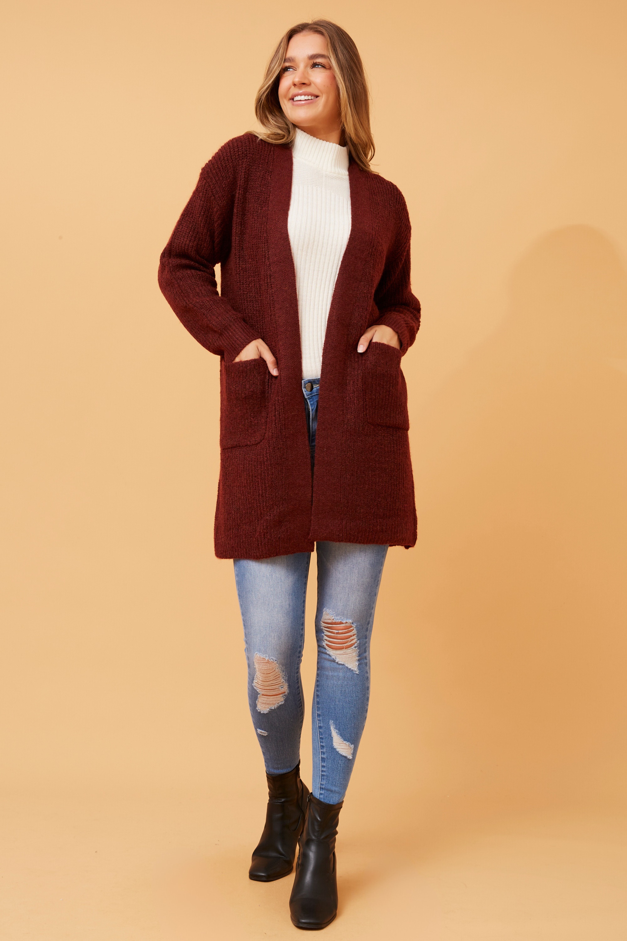 ZIBA SOLID KNIT CARDIGAN