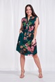 ZIP NECK FLORAL DRESS