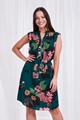 ZIP NECK FLORAL DRESS