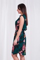 ZIP NECK FLORAL DRESS