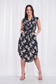 ZIP NECK FLORAL DRESS