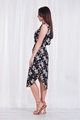 ZIP NECK FLORAL DRESS