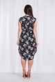 ZIP NECK FLORAL DRESS