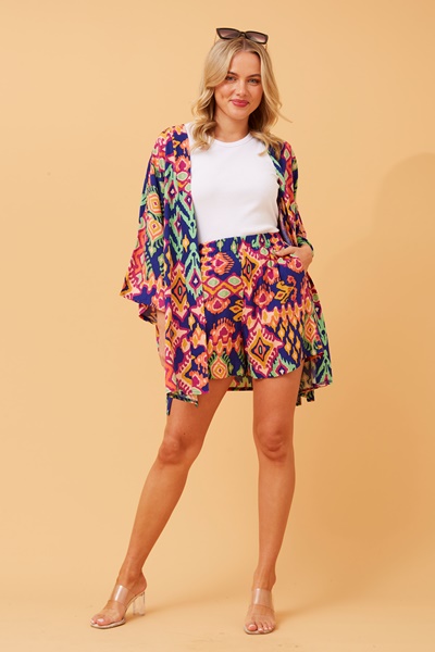 ZOE ABSTRACT BOHO KIMONO