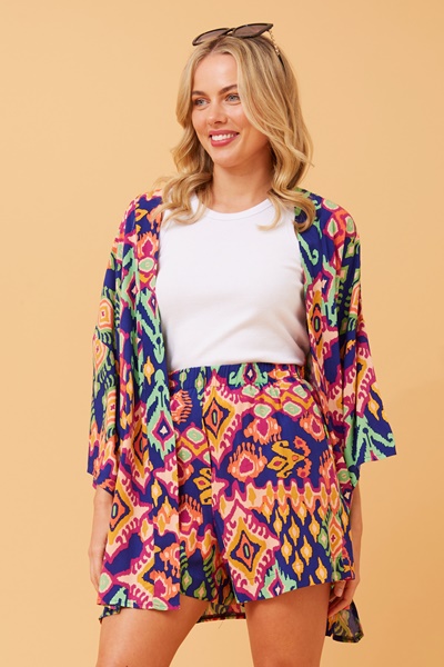 ZOE ABSTRACT BOHO KIMONO