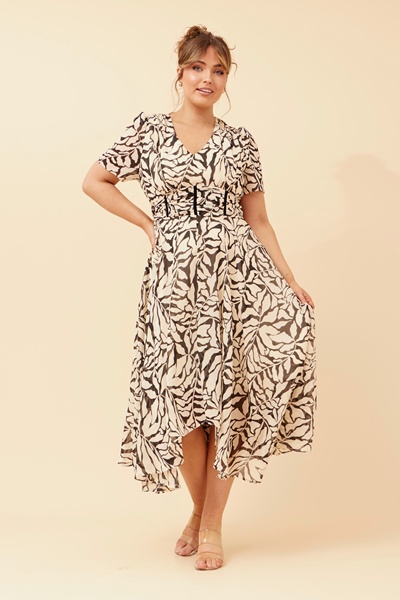 ZOELLE ABSTRACT PRINT DRESS