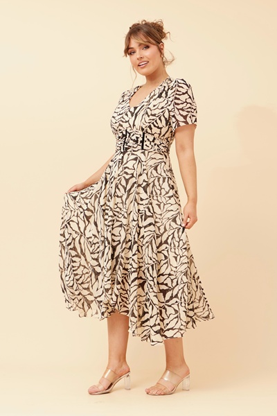 ZOELLE ABSTRACT PRINT DRESS