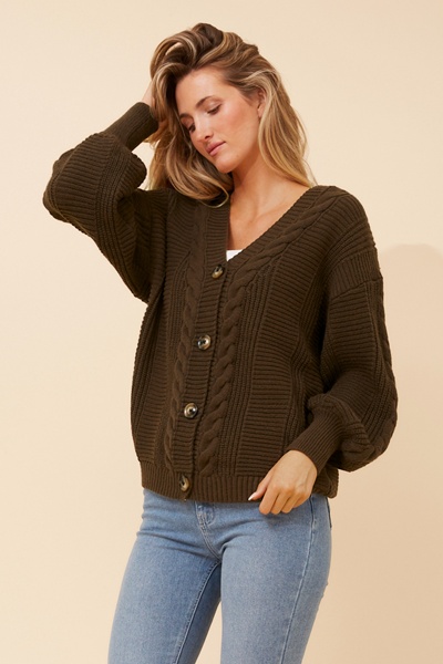 ZOIE SOLID KNIT CARDIGAN