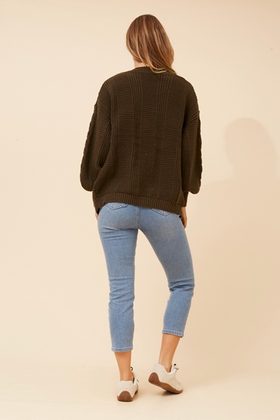 ZOIE SOLID KNIT CARDIGAN