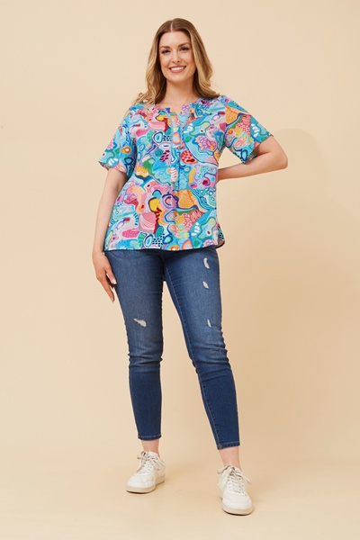 ZOLYNN ABSTRACT PRINT TOP