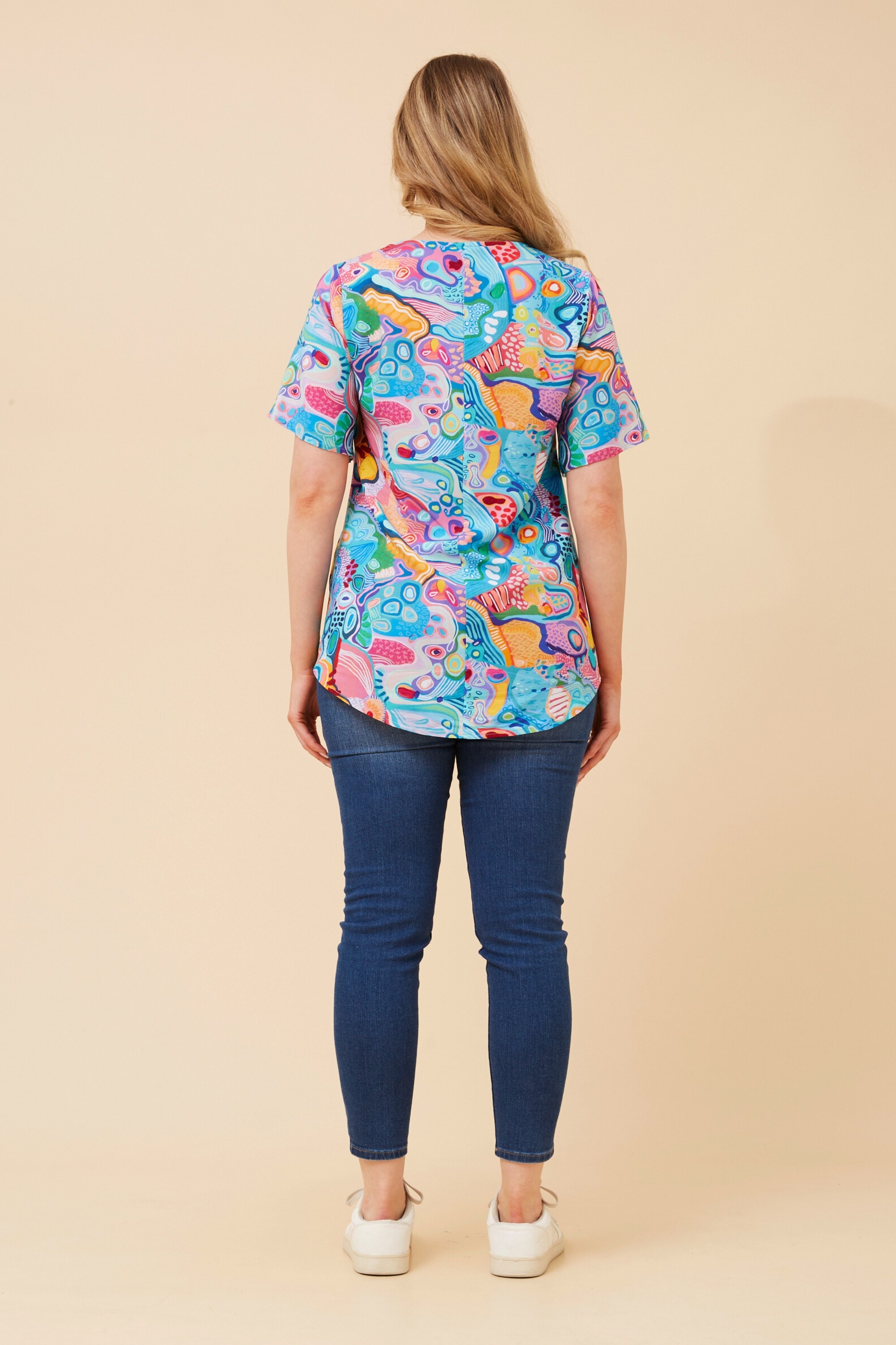 ZOLYNN ABSTRACT PRINT TOP